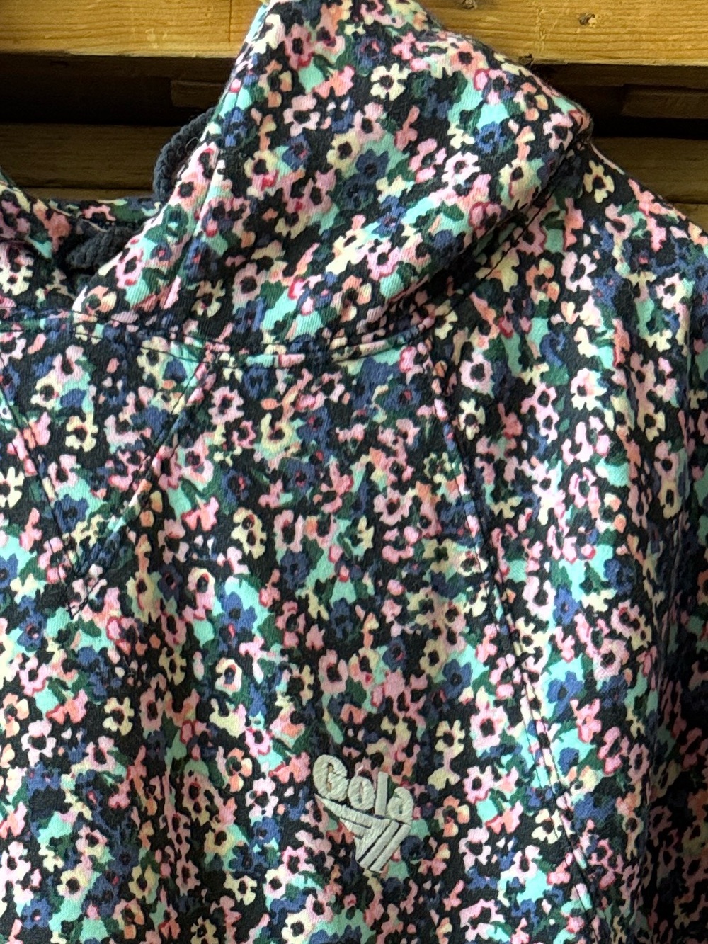 Anthropologie Gola Floral Hooded Pullover Sweatshirt - Fleece Lined